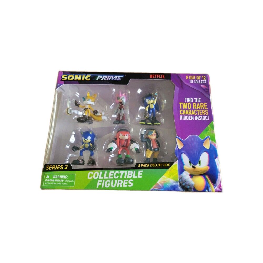Sonic Prime Series 2, Collectible Figures 8 Pack Deluxe W/2 Rare Figures NIB